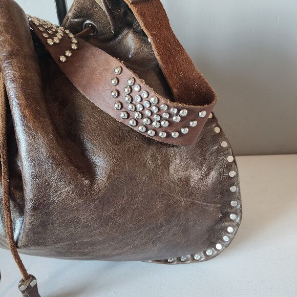 Vintage Large Leather Hobo "EUC" - Picture 5 of 16